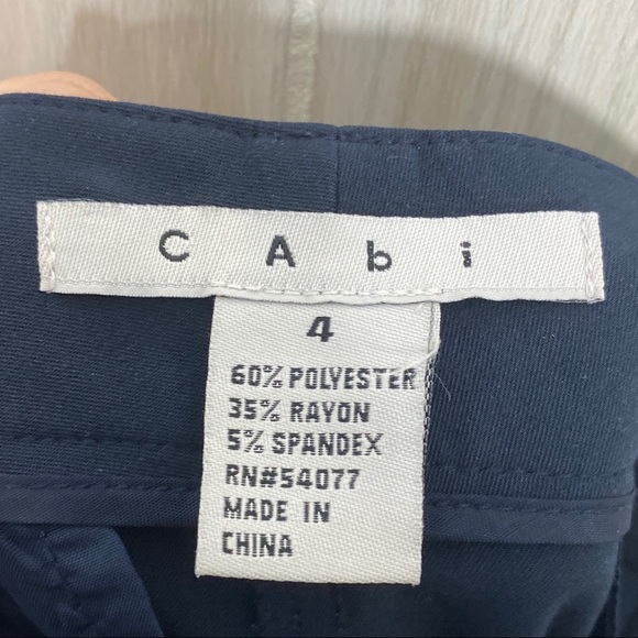 Cabi | Navy Blue Wide Leg Pants Style #600 Size 4 - Picture 6 of 7